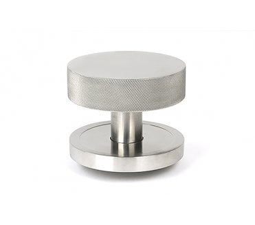 Anvil 46770 Brompton Knurled Grade 316 Knurled Centre Door Knob (Plain Rose) - Satin Stainless Steel