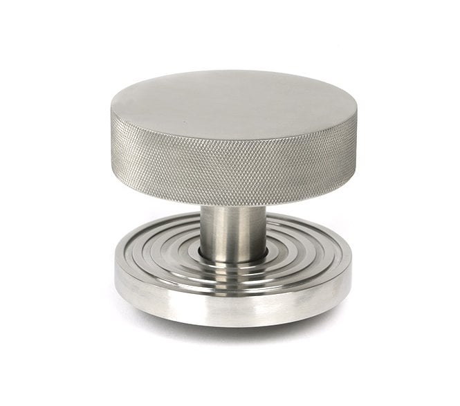 Anvil 46772 Brompton Knurled Grade 316 Knurled Centre Door Knob (Beehive Rose) - Satin Stainless Steel