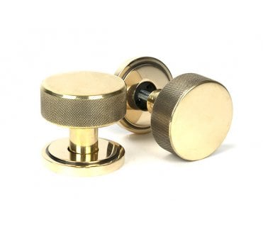 Anvil 46775 Brompton Knurled Mortice/Rim Knob Set (Art Deco) - Aged Brass