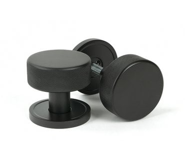 Anvil 46786 Brompton Knurled Mortice/Rim Knob Set (Plain Rose) - Aged Bronze