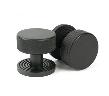 Anvil 46788 Brompton Knurled Mortice/Rim Knob Set (Beehive Rose) - Aged Bronze