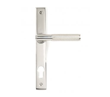 Anvil 49803 Brompton Knurled Grade 316 Slimline Espag. Lock Set - Polished Stainless Steel