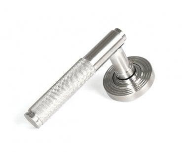 Anvil 49842 Brompton Knurled Grade 316 Lever on Rose Set (Beehive Rose) - Satin Stainless Steel
