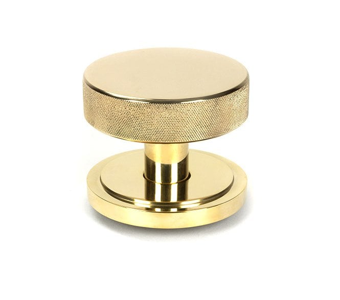 Anvil 50827 Brompton Knurled Centre Door Knob (Art Deco) - Polished Brass