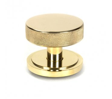 Anvil 50827 Brompton Knurled Centre Door Knob (Art Deco) - Polished Brass