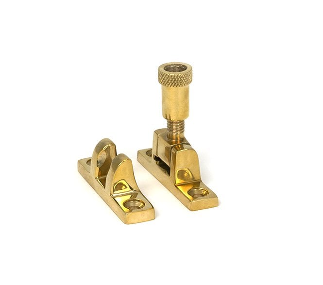 Anvil Brompton Knurled Brighton Fastener - Narrow (Square Rose) - Polished Brass