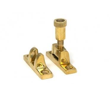 Anvil Brompton Knurled Brighton Fastener - Narrow (Square Rose) - Polished Brass