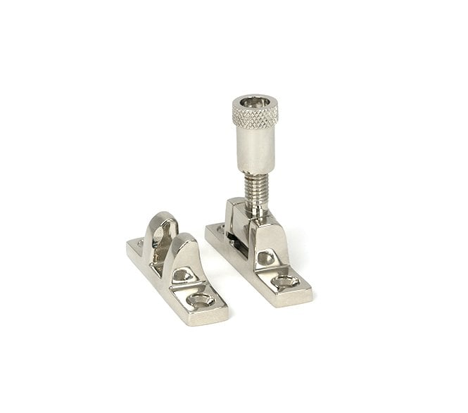 Anvil Brompton Knurled Brighton Sash Fastener - Narrow (Square Rose) -  Polished Nickel