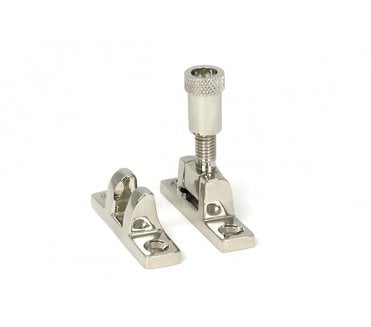 Anvil Brompton Knurled Brighton Sash Fastener - Narrow (Square Rose) -  Polished Nickel