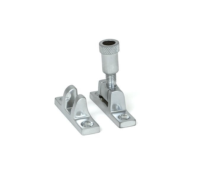 Anvil Brompton Knurled Brighton Sash Fastener - Narrow (Square Rose) - Satin Chrome