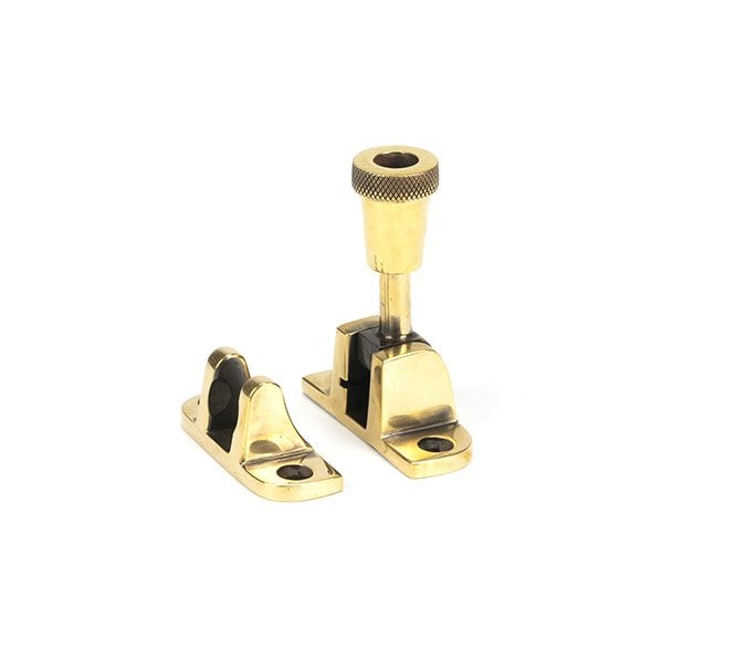 Anvil Brompton Knurled Brighton Sash Fastener (Radiused) -  Aged Brass