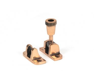 Anvil Brompton Knurled Brighton Sash Fastener (Radiused) - Polished Bronze