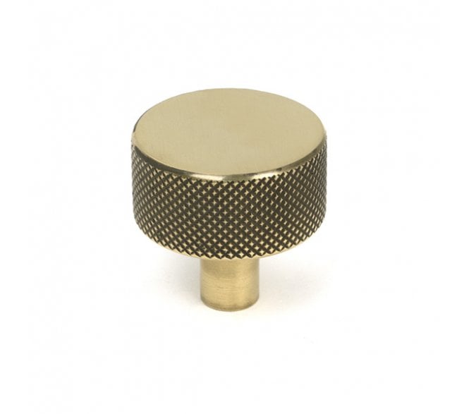 Anvil Brompton Knurled Cabinet Knobs (No Rose) - Aged Brass