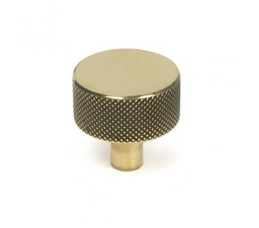 Anvil Brompton Knurled Cabinet Knobs (No Rose) - Aged Brass