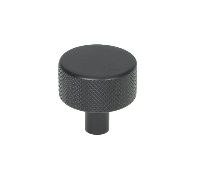 Anvil Brompton Knurled Cabinet Knobs (No Rose) - Matt Black