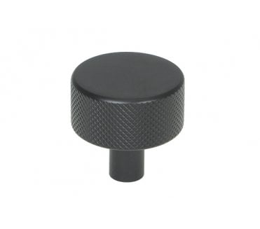 Anvil Brompton Knurled Cabinet Knobs (No Rose) - Matt Black