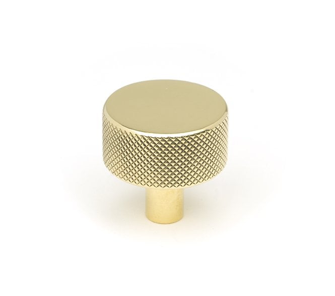 Anvil Brompton Knurled Cabinet Knobs (No Rose) - Polished Brass