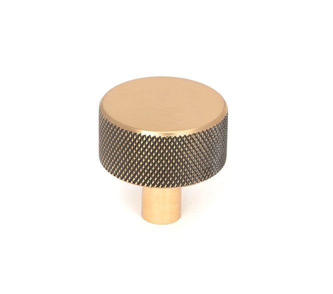 Anvil Brompton Knurled Cabinet Knobs (No Rose) - Polished Bronze