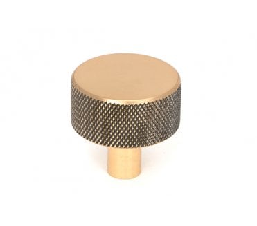 Anvil Brompton Knurled Cabinet Knobs (No Rose) - Polished Bronze