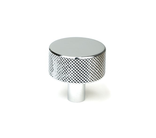 Anvil Brompton Knurled Cabinet Knobs (No Rose) - Polished Chrome