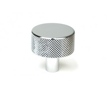 Anvil Brompton Knurled Cabinet Knobs (No Rose) - Polished Chrome
