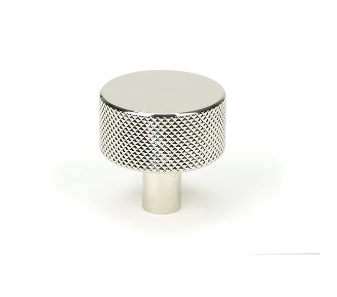 Anvil Brompton Knurled Cabinet Knobs (No Rose) - Polished Nickel