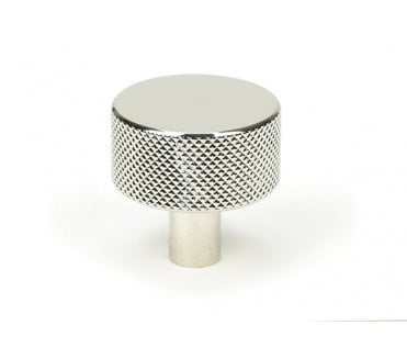 Anvil Brompton Knurled Cabinet Knobs (No Rose) - Polished Nickel