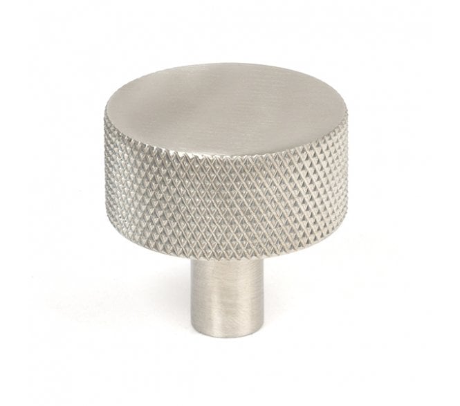 Anvil Brompton Knurled Cabinet Knobs (No Rose) - Satin Stainless Steel