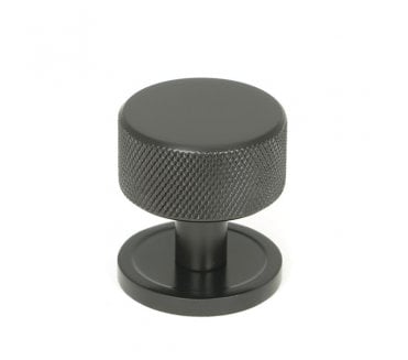 Anvil Brompton Knurled Cabinet Knobs (Plain Rose) - Aged Bronze