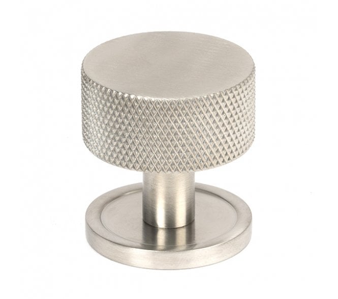Anvil Brompton Knurled Cabinet Knobs (Plain Rose) - Satin Stainless Steel