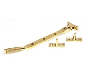 Anvil Brompton Knurled Casement Window Stay 8 - Polished Brass
