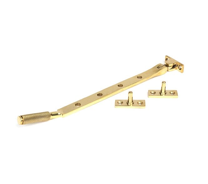 Anvil Brompton Knurled Casement Window Stay 10 - Polished Brass