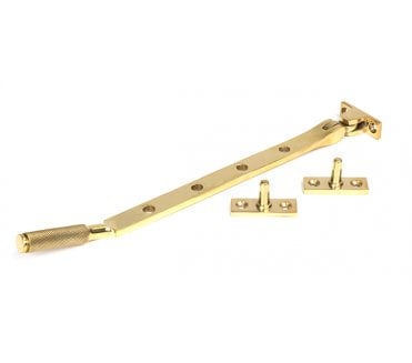 Anvil Brompton Knurled Casement Window Stay 10 - Polished Brass