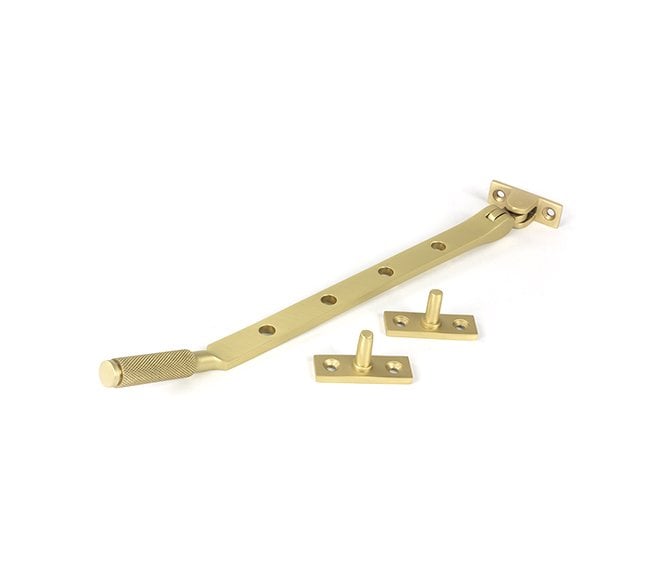 Anvil Brompton Knurled Casement Window Stay 10 - Satin Brass