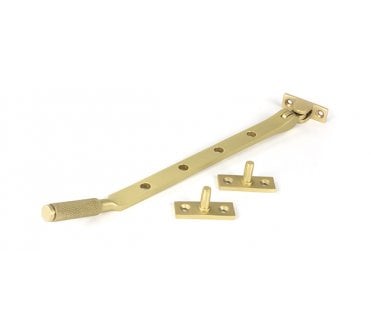 Anvil Brompton Knurled Casement Window Stay 10 - Satin Brass