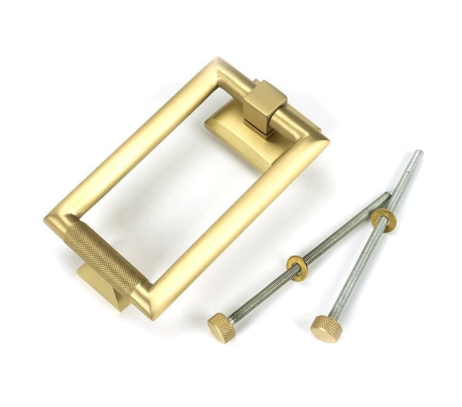 Anvil Brompton Knurled Door Knocker - Satin Brass