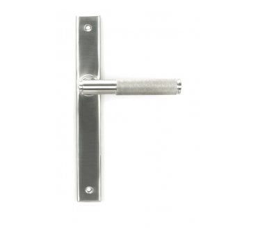 Anvil Brompton Knurled Grade 316 Slimline Lever Espag. Latch Set - Satin Stainless