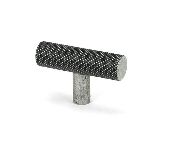 Anvil Brompton Knurled T-Bar Cabinet Handle - Pewter