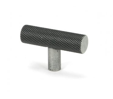 Anvil Brompton Knurled T-Bar Cabinet Handle - Pewter