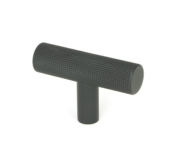 Anvil Brompton Knurled T-Bar Cabinet Knobs - Matt Black