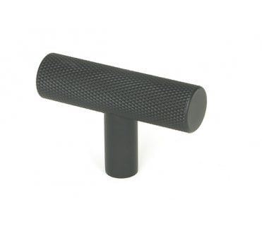 Anvil Brompton Knurled T-Bar Cabinet Knobs - Matt Black