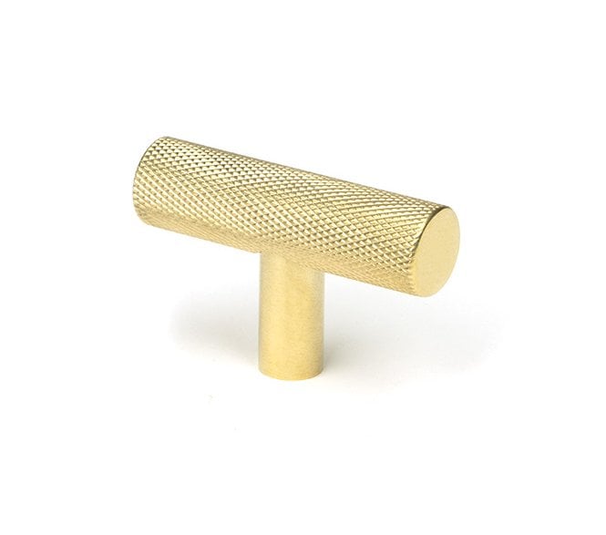 Anvil Brompton Knurled T-Bar Cabinet Knobs - Polished Brass
