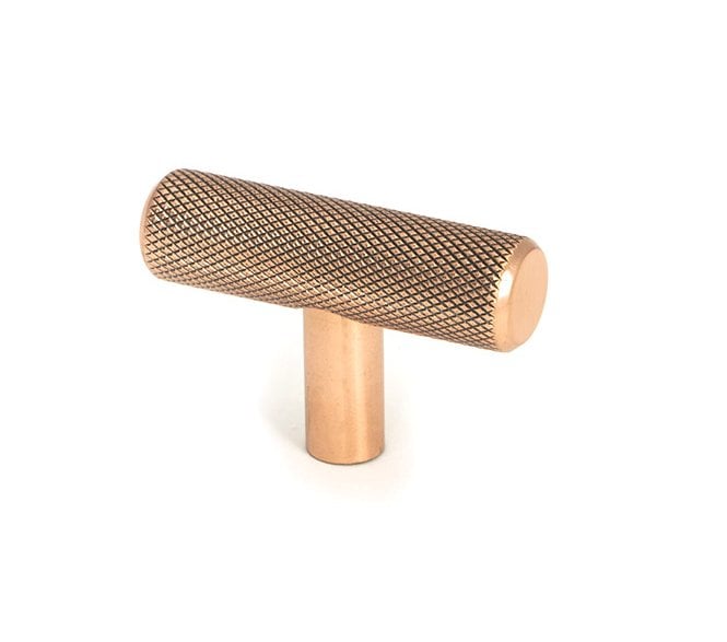 Anvil Brompton Knurled T-Bar Cabinet Knobs - Polished Bronze