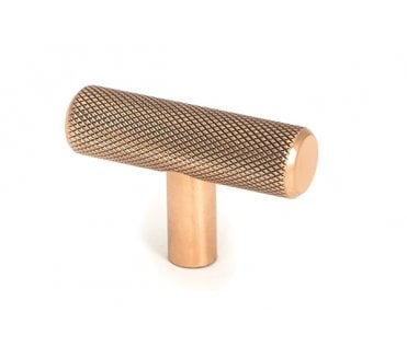 Anvil Brompton Knurled T-Bar Cabinet Knobs - Polished Bronze