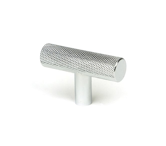 Anvil Brompton Knurled T-Bar Cabinet Knobs - Polished Chrome