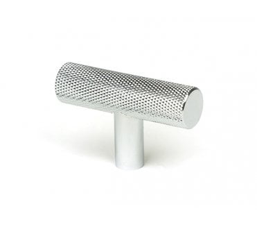Anvil Brompton Knurled T-Bar Cabinet Knobs - Polished Chrome