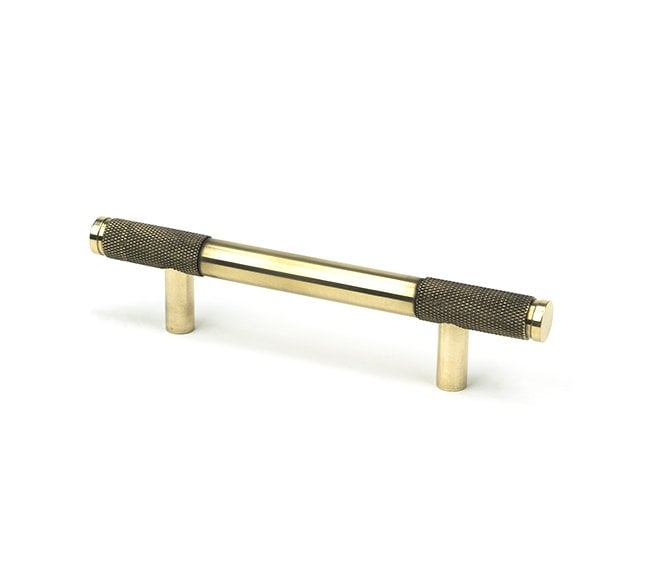 Anvil Brompton Partial Knurled Cabinet Pull Handles - Aged Brass