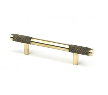 Anvil Brompton Partial Knurled Cabinet Pull Handles - Aged Brass