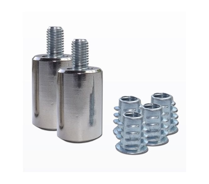 Asec Sliding Sash Window Sash Stops (Pair) - Satin Chrome