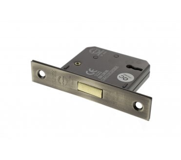 Atlantic 3-Lever Mortice Deadlocks - Antique Brass